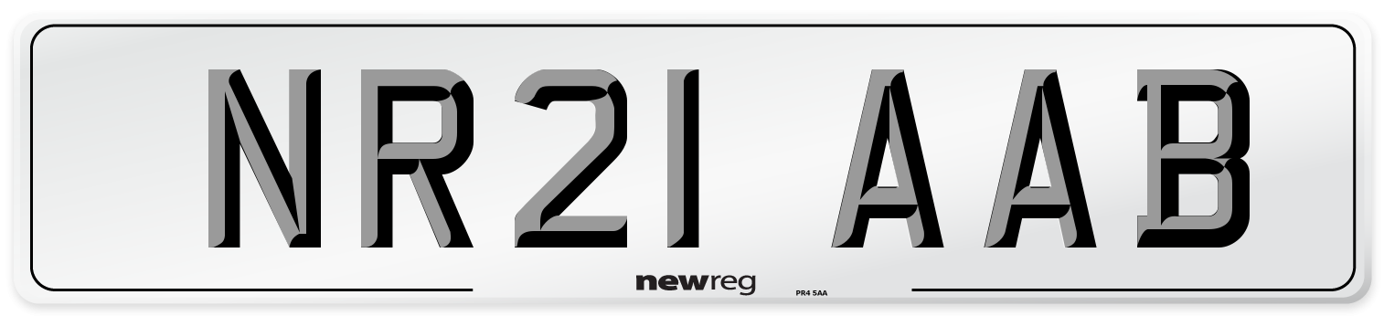 NR21 AAB Number Plate from New Reg